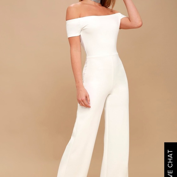 Lulus Other - New White Off Shoulder Lulus Jumpsuit